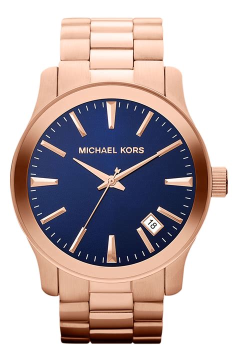 michael kors blue watch|michael kors watch blue face.